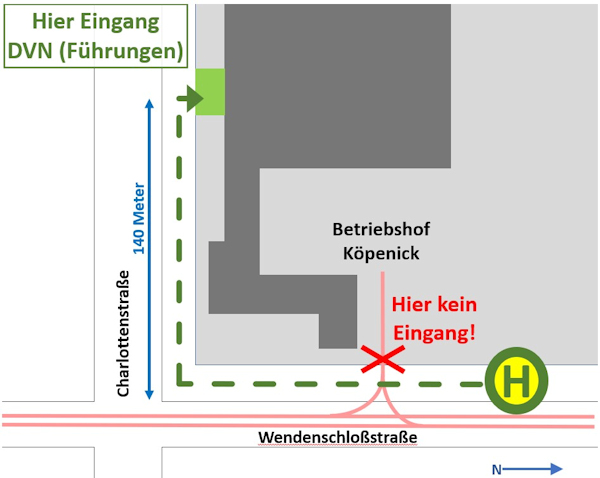 Eingang für Führungen